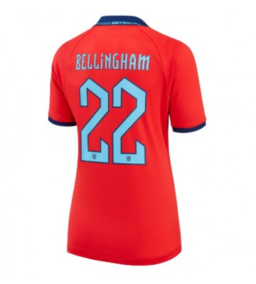 England Jude Bellingham #22 Replica Away Stadium Shirt for Women World Cup 2022 Short Sleeve